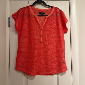 Sanctuary Coral Lace Top